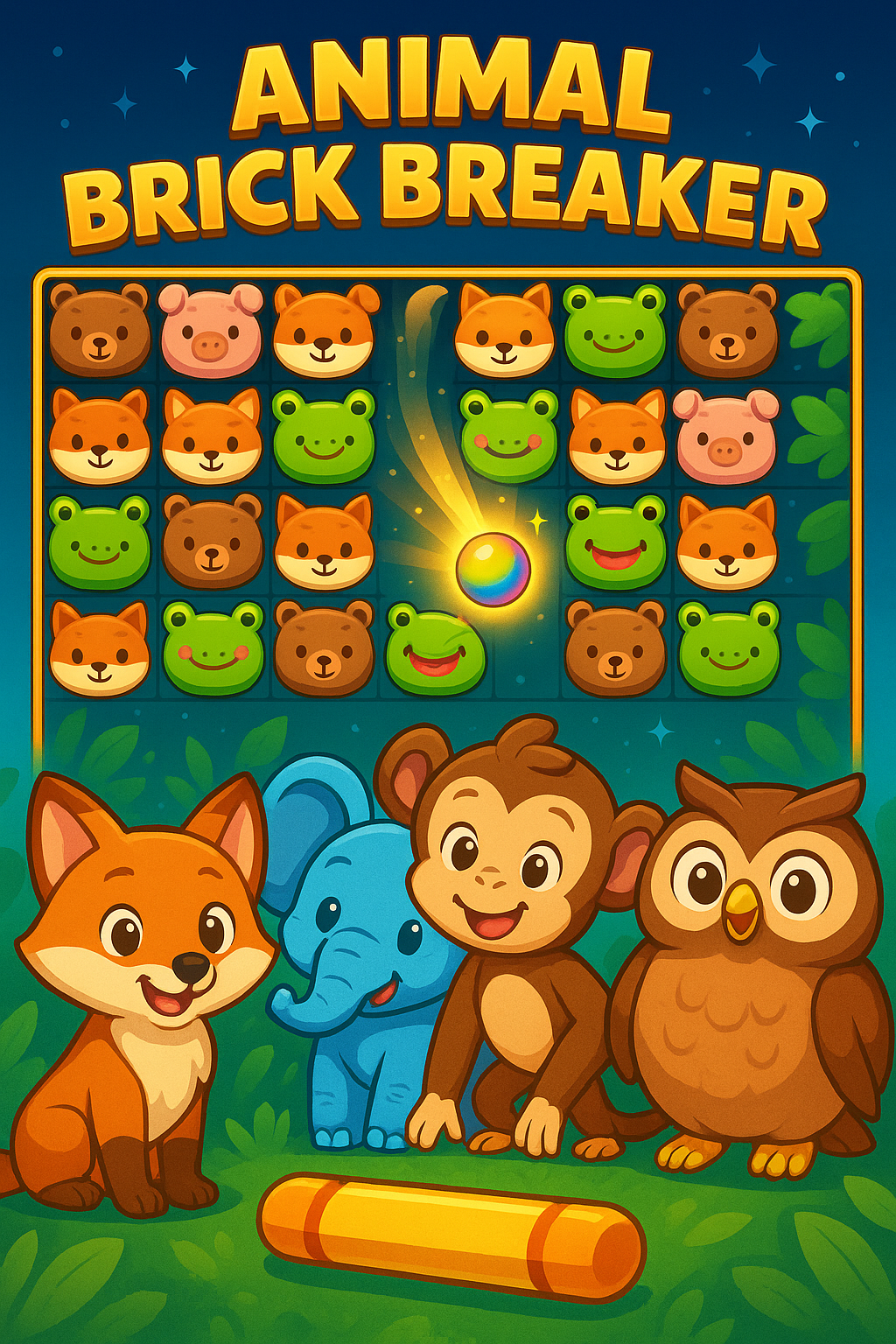 Animal Brick Breaker Game